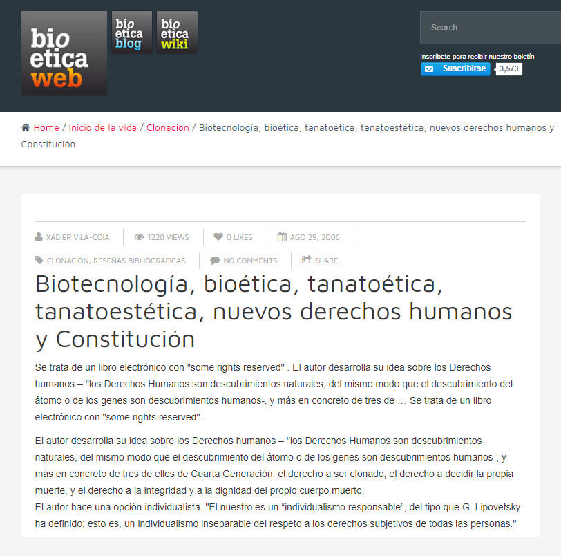 Bioética web (2006)