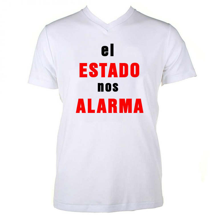 Camiseta diseñada por Xabier Vila-Coia con motivo del Estado de Alarma debido a la covid-19