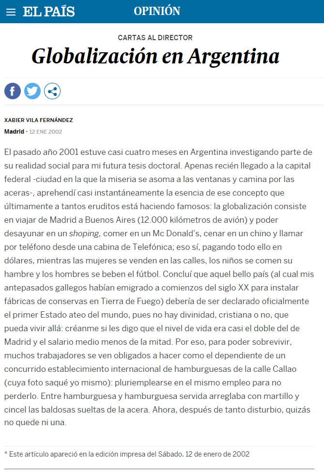 Globalización en Arxentina