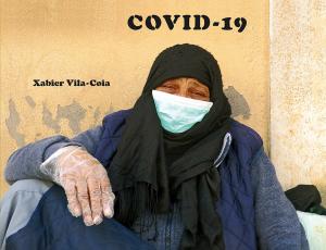 Tapa anterior de la cubierta del libro de Xabier Vila-Coia titulado "Covid-19"